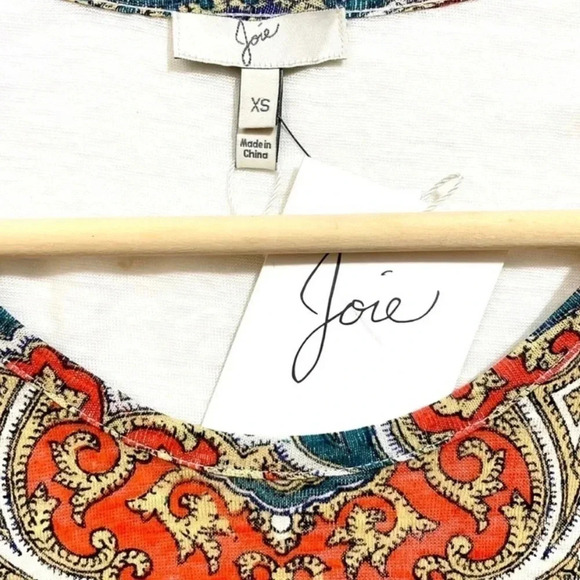 NWT Joie Nasa Linen Printed Top - Picture 2 of 5